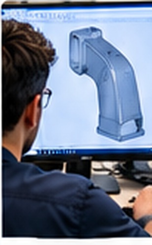 Engineer working on a 3D model / engineering design